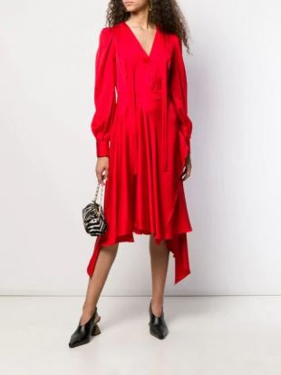 Red Asymetrical Dress
