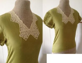 SydneysVintage - Vintage des années 1960 Mini robe Ivoire dentelle et