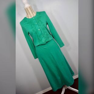Costume Robe Liz Claiborne Taille 10 Vintage - Imprimé Rayonne, Occasion Très Bon état