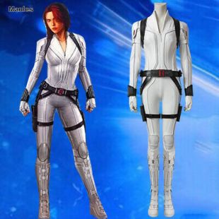 Black Widow 2020 Natasha Romanoff Cosplay Costume Women White Suit Halloween New  | eBay