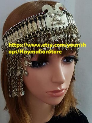 Afghan turkmène tribal coiffe casque danse du ventre uber Kuchi