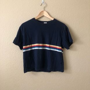 John Galt - John galt brandy melville rainbow stripe crop top