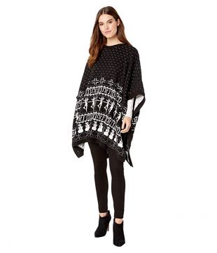 Fair Isle Knit Cape Sweater