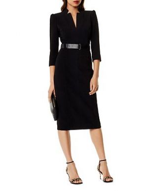 Karen Millen - Leather Belt Pencil Dress