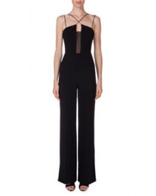 Malvern Lace Inset Jumpsuit, Black