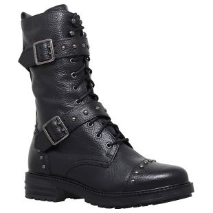 Buy KG by Kurt Geiger Sting Flat Leather Biker Boots | John Lewis