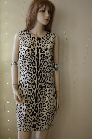 Dolce & Gabbana leopard ocelot sheath animal print dress