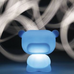 PURE   Lampe Ourson Bleu H45cm