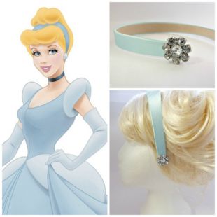 Bandeau de Cendrillon, Cinderella Costume, bandeau de Cinderella, Cendrillon de Halloween Costume Cosplay, lumière bandeau Satin bleu