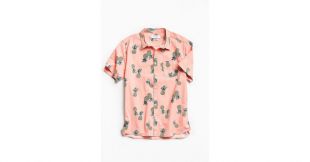 UO Pineapple Toss Short Sleeve Button Down Shirt by Urban Outfitters