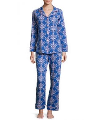 Bedhead Damask Print Pajama Set, Navy