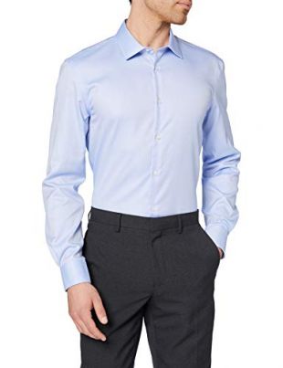 Celio Narox Camicia, Blu Bleu Ciel, X-Large Uomo