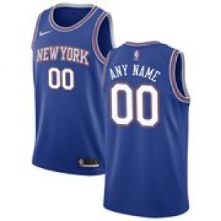 Blue New York Knicks 2019/20 Custom Swingman Jersey