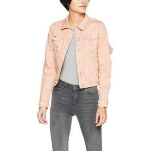 veste en jean rose