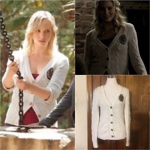 Forever 21 Ã©cole Cardigan sa ASO Caroline Forbes L The Vampire Diaries  | eBay