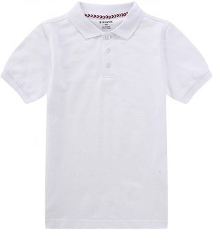 White Short Sleeve Polo