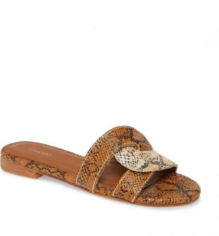 Santorini Infinity Genuine Calf Hair Slide Sandal