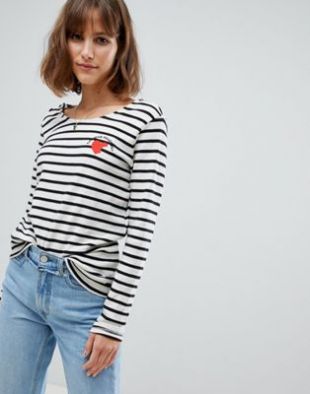 Maison Scotch - T shirt manches longues à rayures style marinière | ASOS