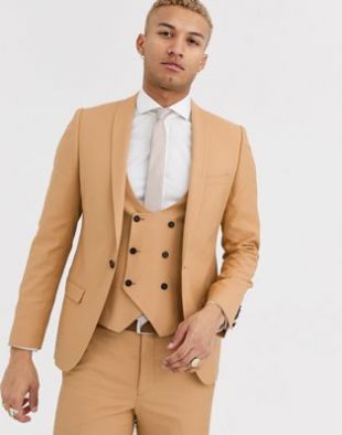 Twisted Tailor - Hemmingway - Veste de costume ultra ajustée - Camel | ASOS