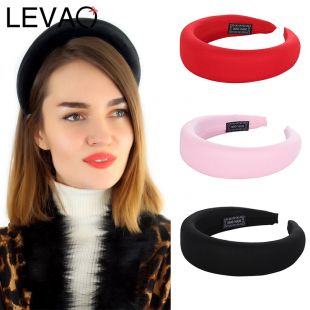 €2.73 |LEVAO nouvelle mode Style occidental couleurs solides épaissir rembourré bandeau lunette Turban femmes bandeaux filles accessoires chapeaux-in Accessoires coiffure femme from Accessoires de vêtements on AliExpress