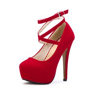 ochenta - Women's Ankle Strap Platform Pump Party Dress High Heel