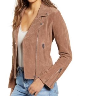 Suede Moto Jacket