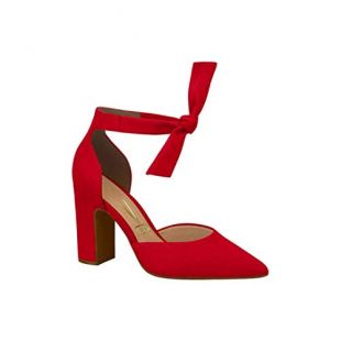 vizzano - Scarpin Made in Brazil Platform Confort Heel Red Suede ...