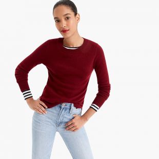 Long-sleeve everyday cashmere crewneck sweater