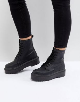 Chunky Lace Up Ankle Boots