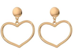 SHASHI Heart Hoop Earrings | Zappos.com