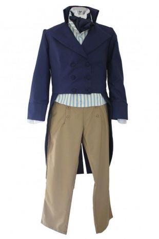 Made To Order Men's Handmade Deluxe Mr.Darcy Regency Victorian Tailcoat Made To Order S, M, L, XL Black, Navy Blue, Burgundy And Green