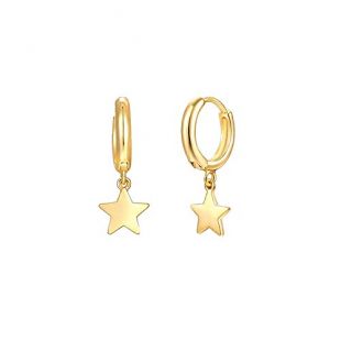 MYEARS Women Star Hoop Earrings Gold Huggie Dangle Drop 14K Gold Filled Tiny Boho Beach Simple Delicate Handmade Hypoallergenic Jewelry Gift