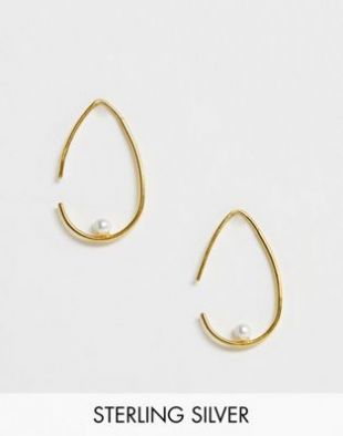 Asos - ASOS Design - Boucles d'oreilles goutte d'eau traversantes en ...