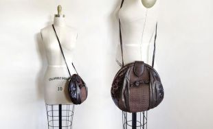 sac à bandoulière Vintage | sac femme marron | des années 70 | sac en cuir Vintage | Croix du sac en cuir