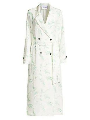 The Jany Print Silk Trench Coat
