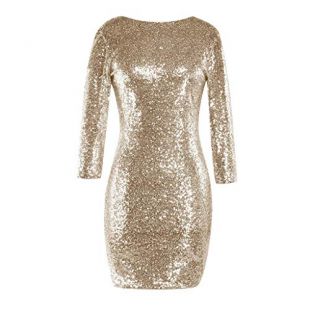 Gold Sequin Dress
