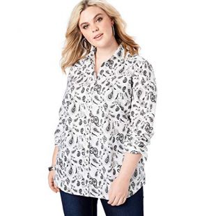 Women's Plus Size Long-Sleeve Kate Shirt