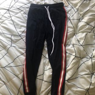 Navy Striped Joggers
