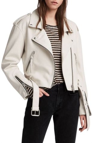 Leather Bik­er Jack­et