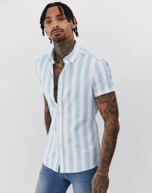 ASOS DESIGN - Chemise Oxford ajustée à rayures | ASOS