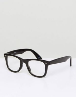ASOS DESIGN - Lunettes carrées - Noir et verres transparents | ASOS