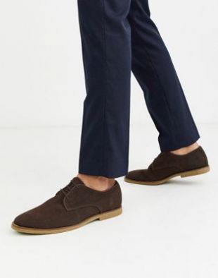Topman - Chaussures derby en daim - Marron | ASOS