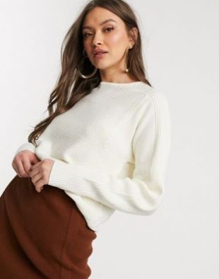 Warehouse - Pull avec manches style ottoman - Blanc | ASOS