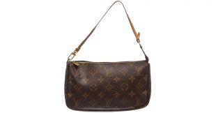 Brown Cloth Clutch Bag