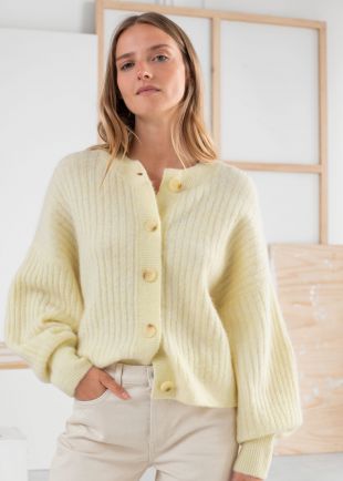 & Other Stories - Oversized Ribbed Crewneck Cardigan