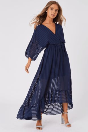 Little Mistress - Navy Striped Dress