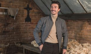 BLOUSON EN LAINE CARDÉE JULES TOURNIER GRIS