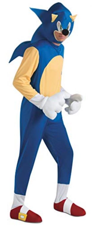 Sonic The Hedgehog Deluxe Adult Costume, Blue, Standard
