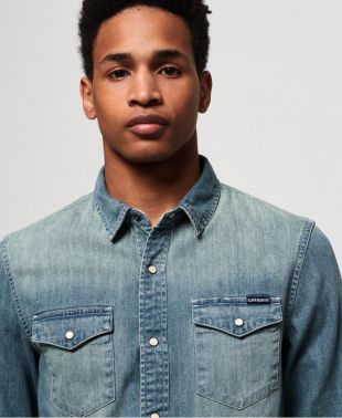 Superdry - Chemise à manches longues Resurrection - Chemises pour Homme