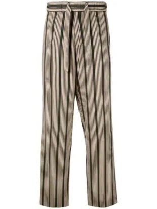 Striped Wide-leg Trousers